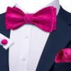 YOHOWA Bow Ties for Men Paisley Self Tie Bowtie Pocket Square Cufflinks Set Classic Woven Formal Wedding Tuxedo Party view 3