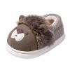 Kids Toddler Slippers Socks Artificial Woolen Lined House Slippers for Boys Girls Baby with (Brown, 10.5 Little Child) view 1