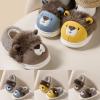Kids Toddler Slippers Socks Artificial Woolen Lined House Slippers for Boys Girls Baby with (Brown, 10.5 Little Child) view 2