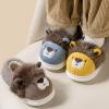 Kids Toddler Slippers Socks Artificial Woolen Lined House Slippers for Boys Girls Baby with (Brown, 10.5 Little Child) view 3