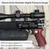 Newly Upgraded 25mm(1inch) 1/8BSP Thread Paintball Gauge Under 400Bar(6000psi/40Mpa) HPA PCP Air-Gun Gauge High Precision Digital Pressure Gauge Paintball Manometer Backlight Display with USB Cable view 3
