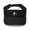 Australian Shepherd Visor, Aussie mom dad hat, Embroidered Unisex Visor hat, Aussie Gifts, Design 2. Black view 1