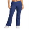 Willit Women's Fleece Lined Pants Yoga Crossover Leggings Bootcut Thermal Winter Pants Flare Leggings Water Resistant Navy Blue L view 2