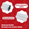 Dunzy 6 Pcs 3 Pcs Crimped Style Baseball Ground Anchors for Baseball Bases, Silver view 3