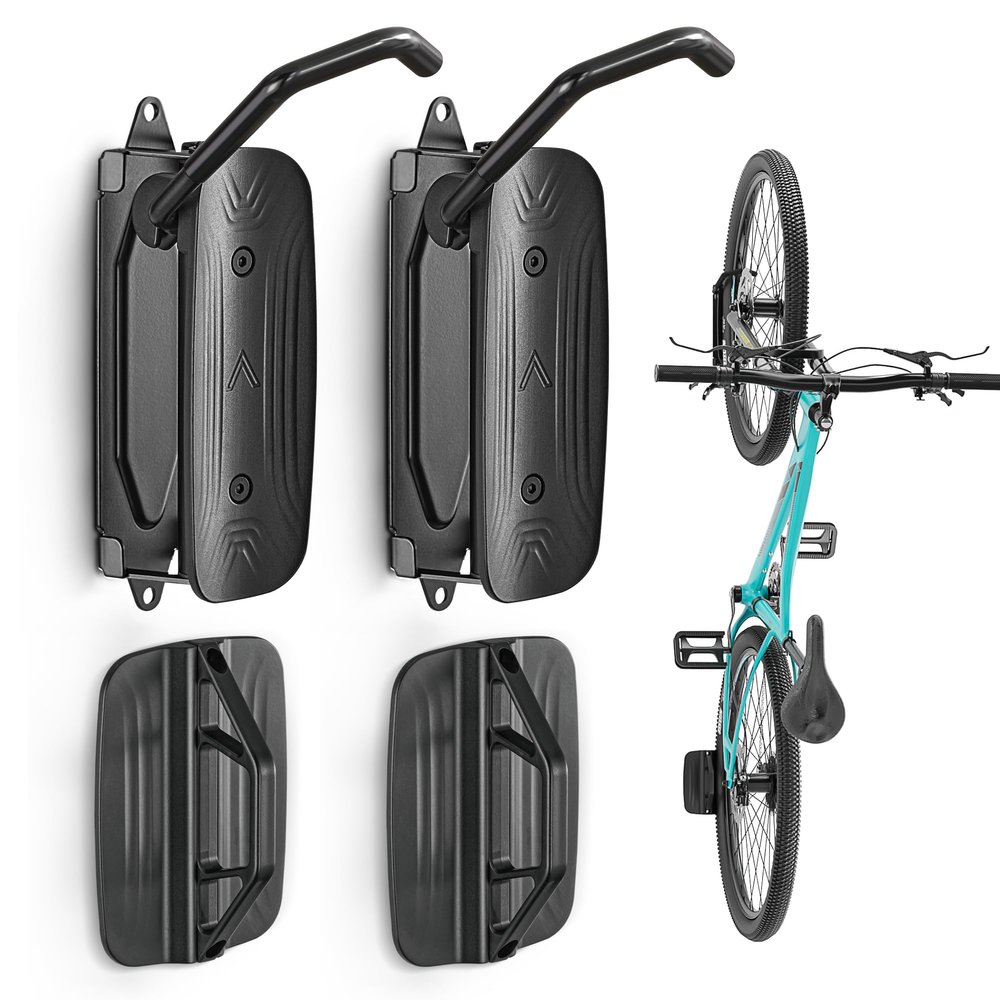 monTEK Swivel Bike Wall Mount, Bike Hangers for Garage, 2 Pack