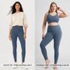 ODODOS ODTHERMAL Women's Fleece Lined Full Length Yoga Pants with Pockets - 28" High Waisted Warm Workout Leggings, Ink Blue, X-Large view 4