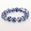ECYC Ltd Beaded Bracelets for Women and Men, Blue and White Porcelain Bead Chinese Style Ceramic Beaded Bracelets Round Beads Stretch Bracelet Unisex view 2
