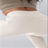 ODODOS ODTHERMAL Women's Fleece Lined 7/8 Length Yoga Pants with Pockets - 25" High Waisted Warm Workout Leggings, Oat Milk, Small view 2