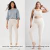 ODODOS ODTHERMAL Women's Fleece Lined 7/8 Length Yoga Pants with Pockets - 25" High Waisted Warm Workout Leggings, Oat Milk, Small view 4