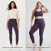 ODODOS ODTHERMAL Women's Fleece Lined 7/8 Length Yoga Pants with Pockets - 25" High Waisted Warm Workout Leggings, Dark Purple, Medium view 4