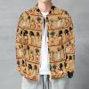 Egypt Pharaoh Pattern Men's Lightweight Jacket Casual Long Sleeve Fall Jackets Full Zip Bomber Jacket Top M view 3