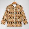 Egypt Pharaoh Pattern Men's Lightweight Jacket Casual Long Sleeve Fall Jackets Full Zip Bomber Jacket Top M view 4