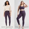 ODODOS ODTHERMAL Women's Fleece Lined Full Length Yoga Pants with Pockets - 28" High Waisted Warm Workout Leggings, Dark Purple, X-Large view 4