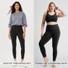 ODODOS ODTHERMAL Women's Fleece Lined 7/8 Length Yoga Pants with Pockets - 25" High Waisted Warm Workout Leggings, Black, Large view 4