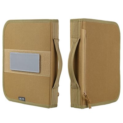 DBTAC Square Pistol Rug Case | Stiffen Tactical 1x Handgun Firearm Shooting Padded Case with Removable & Reflective Patch (Brown, 7" x 6" Small Pistol Case)