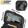 DBTAC Square Pistol Rug Case | Stiffen Tactical 1x Handgun Firearm Shooting Padded Case with Removable & Reflective Patch (Brown, 7" x 6" Small Pistol Case) view 2