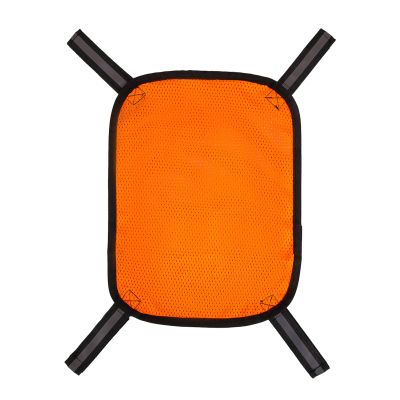 Blaze Orange Safety Panel,Blaze Orange Mesh Safety Panel with Reflective Strips,Orange Tent Backpack Cover Safety Panel,Outdoors Safety Panel for Field Hiking Camping Biking Traveling (S:7.5"x10")