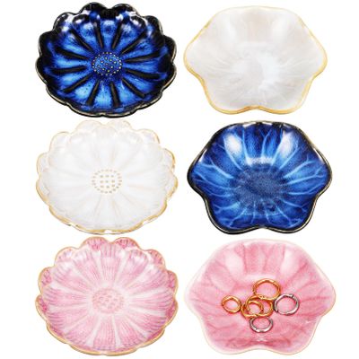 UPKOCH 6pcs Ceramic Jewelry Display Trays Sturdy Dishes Gradient Vintage Versatile Trinket Holders for Home Dorm Giving