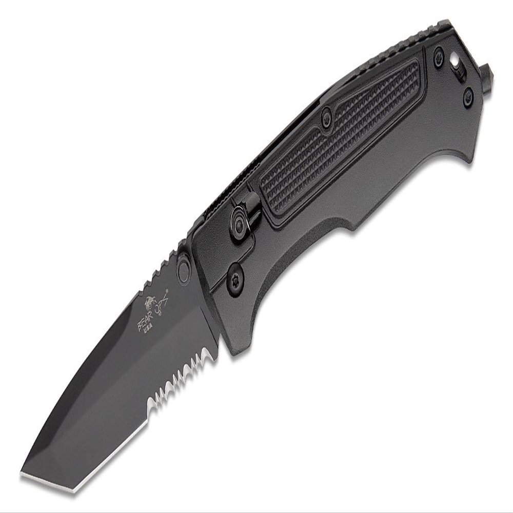 BEAR OPS - MANUAL - 3.25 - Clip Point - Sandvik Stainless Steel - Aluminum - Slide Lock - MC-560-AIBK-BSR