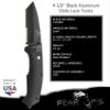 BEAR OPS - MANUAL - 3.25 - Clip Point - Sandvik Stainless Steel - Aluminum - Slide Lock - MC-560-AIBK-BSR view 3