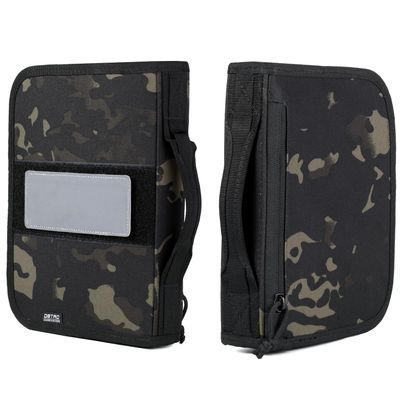 DBTAC Square Pistol Rug Case | Stiffen Tactical 1x Handgun Firearm Shooting Padded Case with Removable & Reflective Patch (Charcoal Camo, 8.5" x 7.5" Medium Pistol Case)