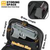 DBTAC Square Pistol Rug Case | Stiffen Tactical 1x Handgun Firearm Shooting Padded Case with Removable & Reflective Patch (Charcoal Camo, 8.5" x 7.5" Medium Pistol Case) view 2