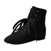 Children Canvas Dance Shoes Soft Soled Ballet Training Shoes High Top Casual Sandals Lace up Dance (Black, 2.5 Big Kids) view 1