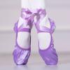 Children Girls Ballet Practice Shoes,Yoga Training Shoes for Dancing,Indoor Strap Slippers for (Purple, 13 Little Child) view 4