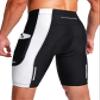 Men's Bike Shorts 3D Padded Cycling Road Biking Underwear Mountain Riding Biker Bicycle UPF 50+ Cycle Shorts Zipper Pockets(Black/White,XXL) view 1