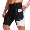 Men's Bike Shorts 3D Padded Cycling Road Biking Underwear Mountain Riding Biker Bicycle UPF 50+ Cycle Shorts Zipper Pockets(Black/White,XXL) view 2