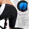 Men's Bike Shorts 3D Padded Cycling Road Biking Underwear Mountain Riding Biker Bicycle UPF 50+ Cycle Shorts Zipper Pockets(Black/White,XXL) view 4