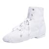 Children Canvas Dance Shoes Soft Soled Ballet Training Shoes High Top Casual Sandals Lace up (White, 10.5 Little Child) view 1