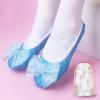 Ballet Shoes for Girls,Soft Leather Ballet Slippers No-Tie Warm Dance Yoga Practice Shoes for (Blue, 10.5 Little Child) view 3