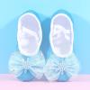 Ballet Shoes for Girls,Soft Leather Ballet Slippers No-Tie Warm Dance Yoga Practice Shoes for (Blue, 8.5 Toddler) view 2