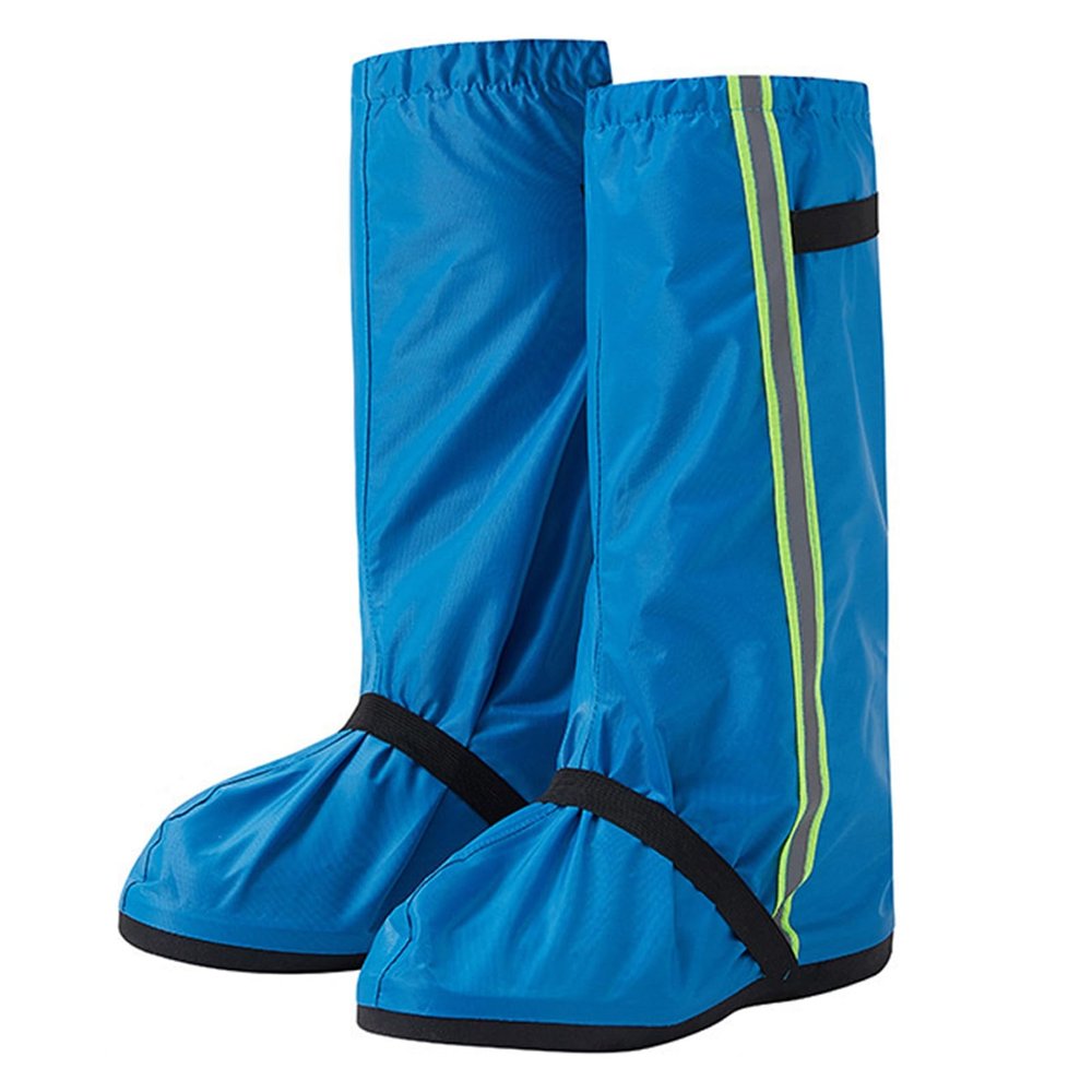 Altsuceser Oxford Cloth Leg Gaiters, Waterproof Anti-Skid Silicone Shoe Sleeves Leg Guards for Men and Women, for Hiking, Hunting and Walking Blue 2XL