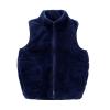 Toddler Baby Boys Girls Polar Fleece Vest Jacket Ligntweight Cute Zipper Closure Sleeveless Coat (Navy, 5-6 Years) view 1