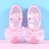Ballet Shoes for Girls,Soft Leather Ballet Slippers No-Tie Warm Dance Yoga Practice Shoes for Toddler (Pink, 3 Big Kids) view 2
