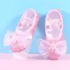 Ballet Shoes for Girls,Soft Leather Ballet Slippers No-Tie Warm Dance Yoga Practice Shoes for Toddler (Pink, 3 Big Kids) view 4