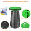 Boreeman Upgraded Folding Stool Lightweight Yet More Sturdy with Load Capacity 400lbs Portable Collapsible Stool for Camping Fishing Hiking BBQ (Green) view 3