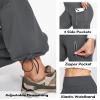 IUGA Fleece Lined Pants Women Water Resistant Hiking Pants Winter Flare Leggings with Pockets Bootcut Thermal Dark Grey view 4