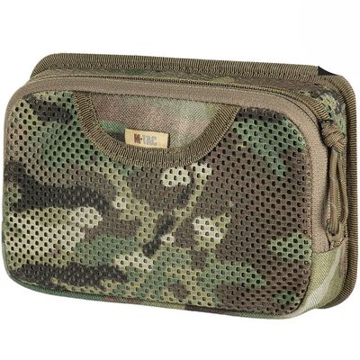 M-Tac Tactical Bag Insert Modular Organizer Utility Admin Pouch Hook Fasteners - Mesh Pocket (Multicam)