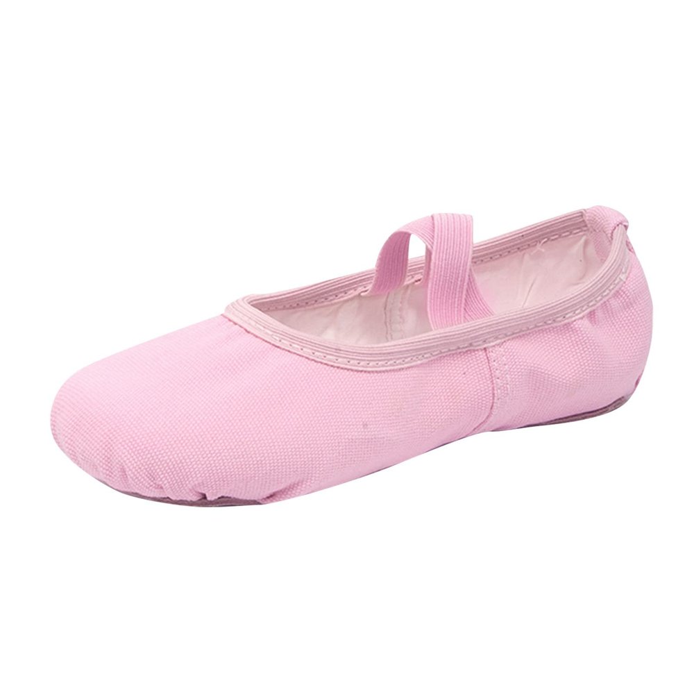 Ballet Shoes for Girls, Satin Elastic Dance Practice Slippers Split Soft Leather Flat Sole Yoga (C, 13.5 Little Child)