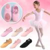 Ballet Shoes for Girls, Satin Elastic Dance Practice Slippers Split Soft Leather Flat Sole Yoga (C, 13.5 Little Child) view 2