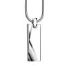 LOYAL MOON Men Fashion Pendant Tungsten Silver Blue Black Gold Necklace Jewelry Engraving (Silver) view 1