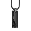LOYAL MOON Men Fashion Pendant Tungsten Silver Blue Black Gold Necklace Jewelry Engraving (Silver) view 2