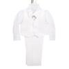 Dressy Daisy Kids Boy' 5 Pcs Set Formal Tuxedo Suits No Tail Wedding Christening Outfits Size 5-6 White, 057 view 3