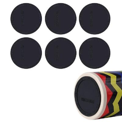 6 Pieces Silicone Bottoms Tumbler Protective Anti-Slip Silicone Bottom With Adhesive For Wine Tumblers Straight Tumblers Protective Cup Mat
