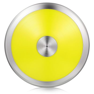 Syhood Throwing Discus Nylon Plastic Iron Training Discus Athletic Track and Field Equipment for High School Outdoor Sports Training Practice Boys Men Women (Yellow, 1 kg)