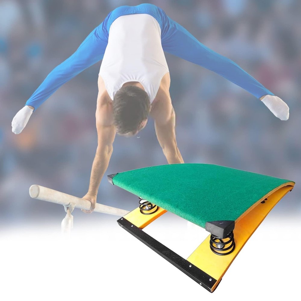 YLQFGUVWK Children's Gymnastics Springboard, Portable Curved Springboard with Anti-Slip Felt and Foot Pads Suitable for Schools and Families