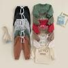 Newborn Baby Boy Clothes Outfit Letter Print Crewneck Sweatshirt Pants Sweatsuit Clothes Infant Boy Fall Winter Set (Beige-C, 2-3 Years) view 3